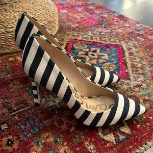 Sam Edelman 🤍🖤 heels size 8.5 black & white stripes.